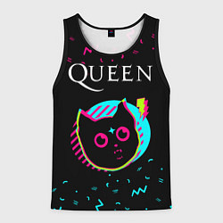 Майка-безрукавка мужская Queen - rock star cat, цвет: 3D-черный