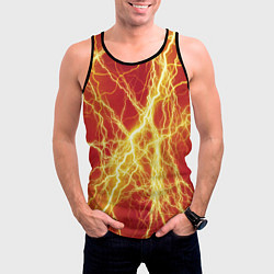 Майка-безрукавка мужская Lightning strikes, цвет: 3D-черный — фото 2