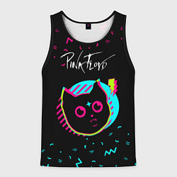 Майка-безрукавка мужская Pink Floyd - rock star cat, цвет: 3D-черный