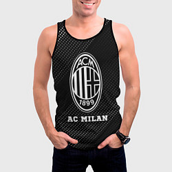 Майка-безрукавка мужская AC Milan sport на темном фоне, цвет: 3D-черный — фото 2