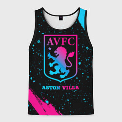 Майка-безрукавка мужская Aston Villa - neon gradient, цвет: 3D-черный