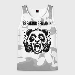 Майка-безрукавка мужская Breaking Benjamin рок панда на светлом фоне, цвет: 3D-белый