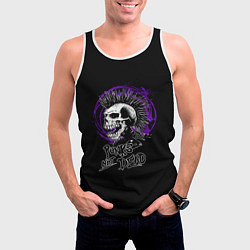 Майка-безрукавка мужская Punk skull rock, цвет: 3D-белый — фото 2