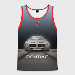 Майка-безрукавка мужская Американский масл-кар Pontiac, цвет: 3D-красный