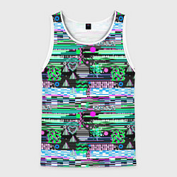 Майка-безрукавка мужская Abstract color pattern, цвет: 3D-белый