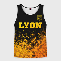 Майка-безрукавка мужская Lyon - gold gradient посередине, цвет: 3D-черный