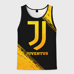 Майка-безрукавка мужская Juventus - gold gradient, цвет: 3D-черный