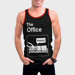 Майка-безрукавка мужская Офис и паркур, цвет: 3D-красный — фото 2