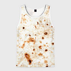 Майка-безрукавка мужская Текстура светлого лаваша, цвет: 3D-белый