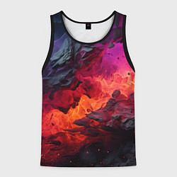 Майка-безрукавка мужская Яркий абстрактный путь, цвет: 3D-черный