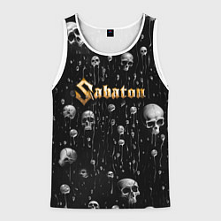 Майка-безрукавка мужская Sabaton - rock, цвет: 3D-белый