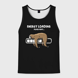 Майка-безрукавка мужская Energy loading - please wait, цвет: 3D-черный