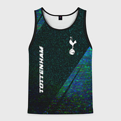 Майка-безрукавка мужская Tottenham glitch blue, цвет: 3D-черный