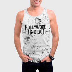 Майка-безрукавка мужская Hollywood Undead dirty ice, цвет: 3D-белый — фото 2