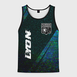 Майка-безрукавка мужская Lyon glitch blue, цвет: 3D-черный