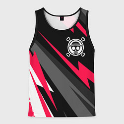 Майка-безрукавка мужская One Piece electro lines, цвет: 3D-черный