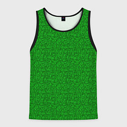 Майка-безрукавка мужская Зеленая трава узор, цвет: 3D-черный