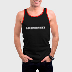 Майка-безрукавка мужская Hummer logo, цвет: 3D-красный — фото 2