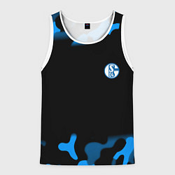 Майка-безрукавка мужская Schalke 04 fc camo, цвет: 3D-белый