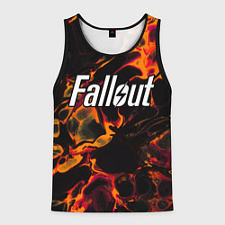 Майка-безрукавка мужская Fallout red lava, цвет: 3D-черный