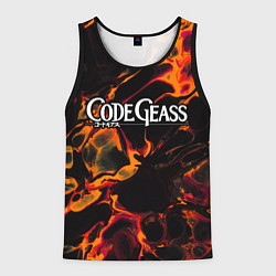 Майка-безрукавка мужская Code Geass red lava, цвет: 3D-черный