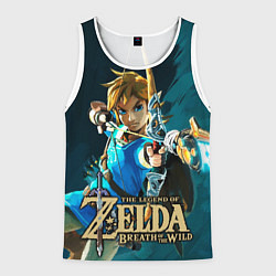 Майка-безрукавка мужская Zelda - Link, цвет: 3D-белый