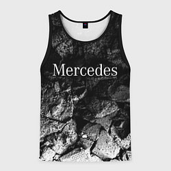 Майка-безрукавка мужская Mercedes black graphite, цвет: 3D-черный