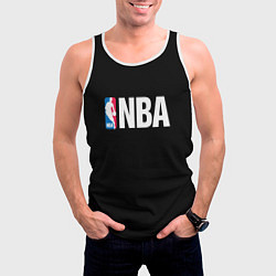 Майка-безрукавка мужская NBA logo sport, цвет: 3D-белый — фото 2