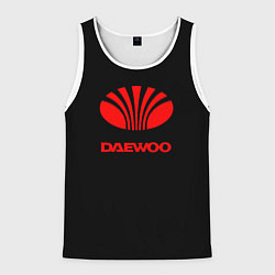 Майка-безрукавка мужская Daewoo red logo, цвет: 3D-белый