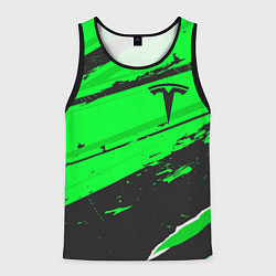 Мужская майка без рукавов Tesla sport green