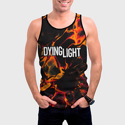 Майка-безрукавка мужская Dying Light red lava, цвет: 3D-черный — фото 2