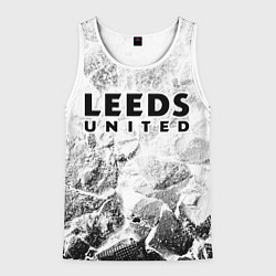 Майка-безрукавка мужская Leeds United white graphite, цвет: 3D-белый