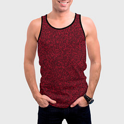 Майка-безрукавка мужская Текстурированный красно-чёрный, цвет: 3D-черный — фото 2
