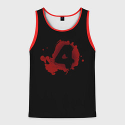 Майка-безрукавка мужская Left 4 Dead logo красный, цвет: 3D-красный
