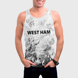 Майка-безрукавка мужская West Ham white graphite, цвет: 3D-белый — фото 2