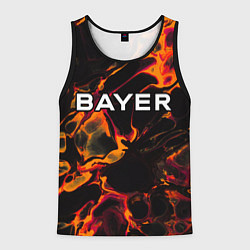 Майка-безрукавка мужская Bayer 04 red lava, цвет: 3D-черный