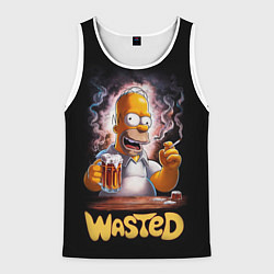 Майка-безрукавка мужская Homer - wasted, цвет: 3D-белый