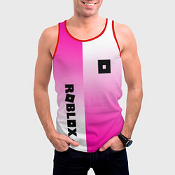 Майка-безрукавка мужская Roblox geometry gradient, цвет: 3D-красный — фото 2