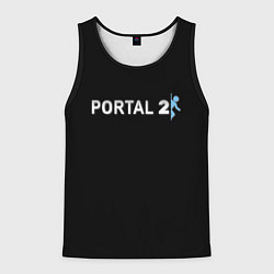 Майка-безрукавка мужская Portal 2 logo, цвет: 3D-черный