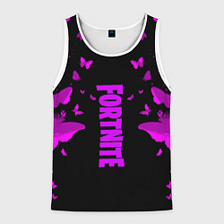 Майка-безрукавка мужская Fortnite buterfly neon, цвет: 3D-белый