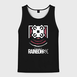 Майка-безрукавка мужская Радуга лого ачивки, цвет: 3D-черный