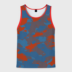 Майка-безрукавка мужская Камуфляжная текстура стиль, цвет: 3D-красный