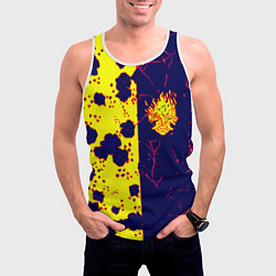 Майка-безрукавка мужская Cyberpunk лого текстура, цвет: 3D-белый — фото 2