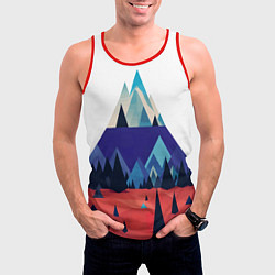 Майка-безрукавка мужская Русские горы, цвет: 3D-красный — фото 2
