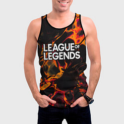 Майка-безрукавка мужская League of Legends red lava, цвет: 3D-черный — фото 2