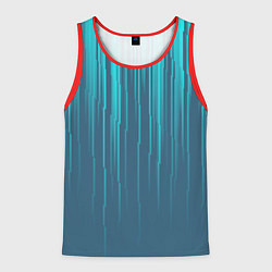 Майка-безрукавка мужская Абстракция вертикальные линии, цвет: 3D-красный