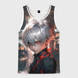 Майка-безрукавка мужская Юный гуль, цвет: 3D-белый