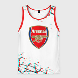 Майка-безрукавка мужская Arsenal fc текстура, цвет: 3D-красный