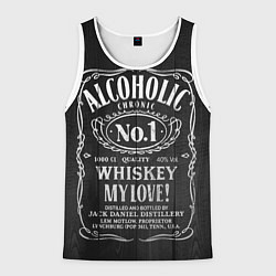 Майка-безрукавка мужская Алкоголик номер один, цвет: 3D-белый