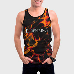 Майка-безрукавка мужская Elden Ring red lava, цвет: 3D-черный — фото 2